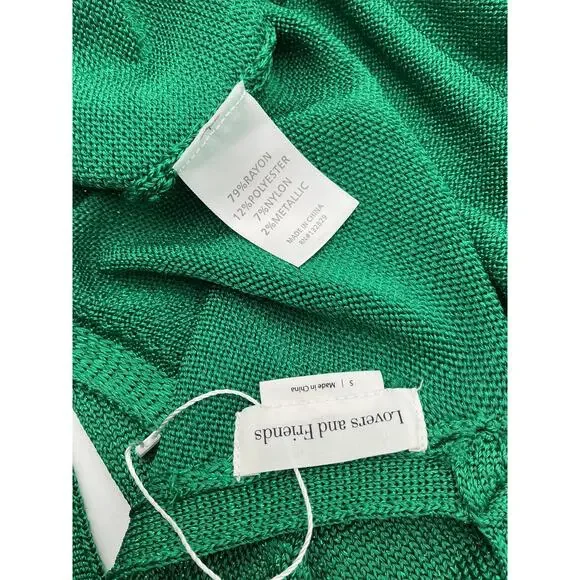 Lovers + Friends Knit Green Wrap Up Sweater Dress Size S - Picture 4 of 4